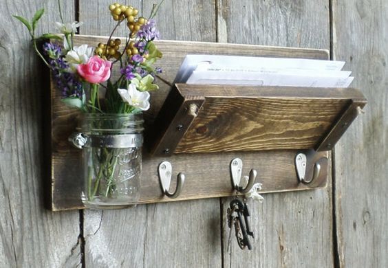 How to make a DIY Key Holder / Key hanger / key rack – Step-by-Step Guide -- Nice key rack for a wall with a small shelf