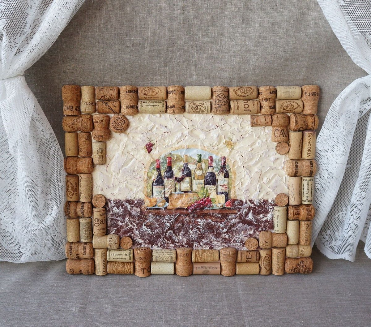 How to Make a DIY Picture Frame – Step-by-Step Guide -- Picture frame from wine-corks. You're not drinking too much wine -- you're just preparing the material for a nice picture frame