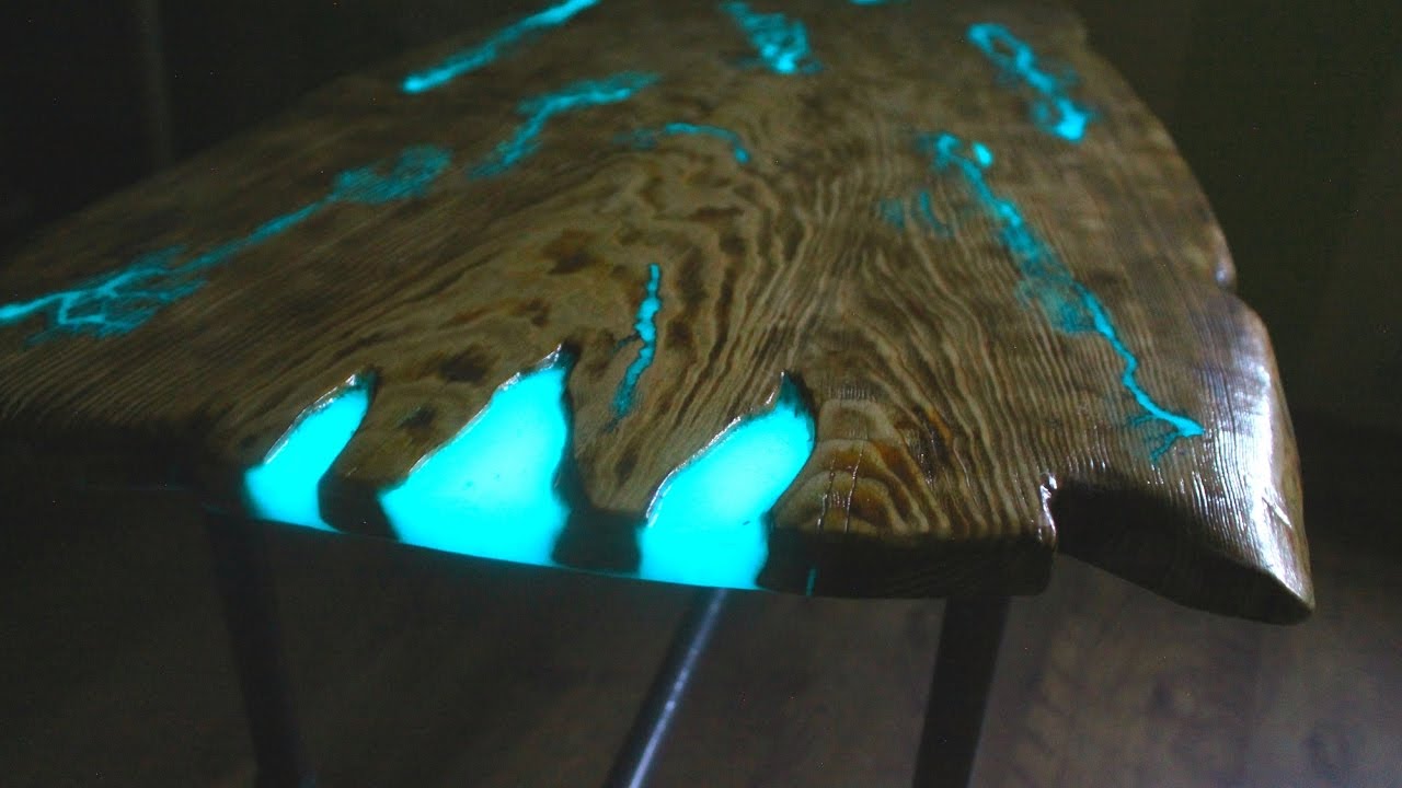 How to make a DIY Epoxy Resin Table - River Table – Step-by-Step Guide -- It even shines in the dark!